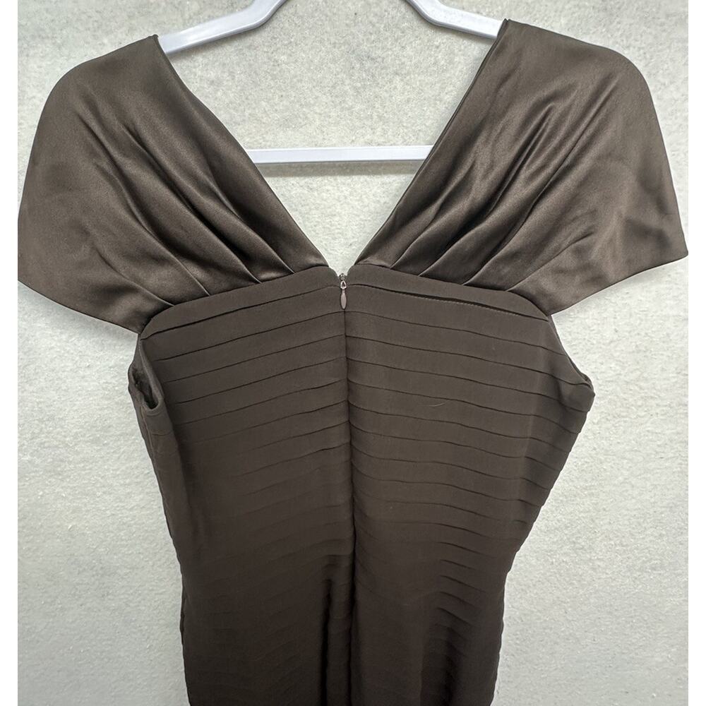 Roland Nivelais Size 10 Hourglass Hourglass Brown Formal 100% Silk - Picture 5 of 10